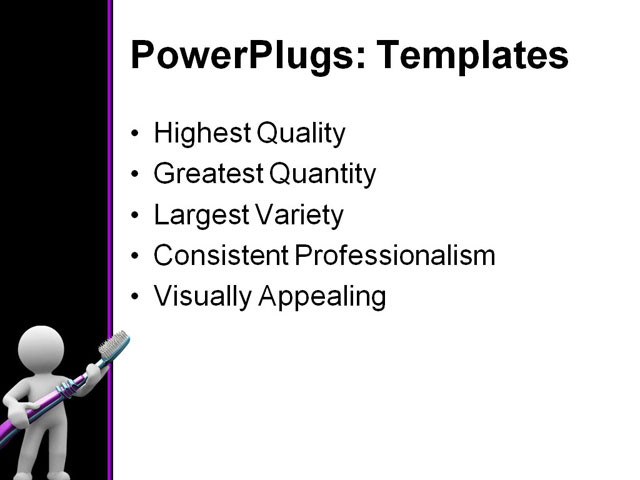 PowerPoint Template - toothbrush, abstract, aid - Print Slide