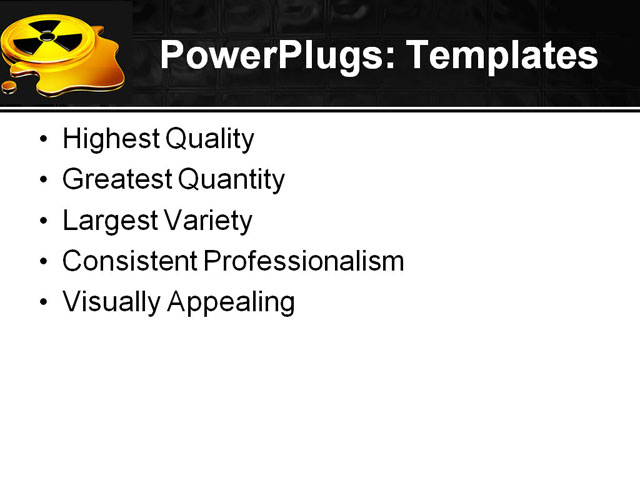 PowerPoint Template - toxic spill, danger, hazard - Print Slide