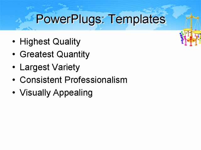 PowerPoint Template - law, government, services - Print Slide