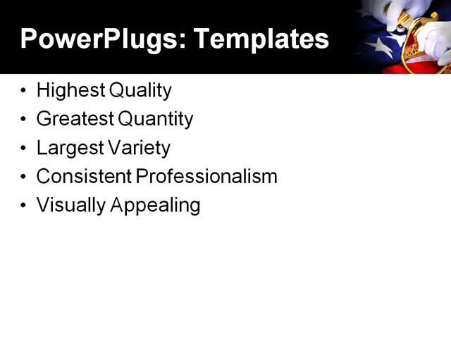 PowerPoint Template - symbols of a us marine, american, award - Print Slide