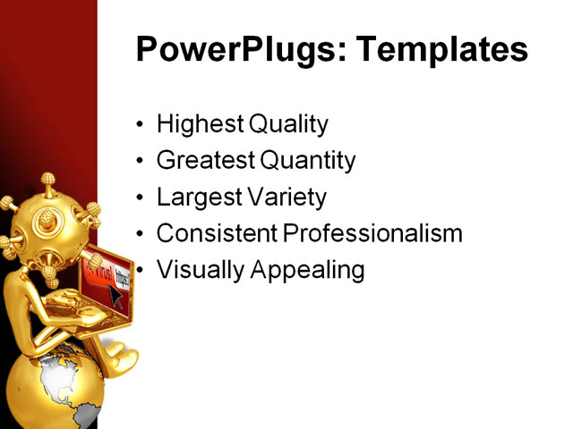 PowerPoint Template - computer virus, abstract, art - Print Slide