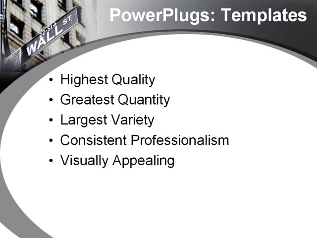 PowerPoint Template - finance, finanacial, wallstreet - Print Slide