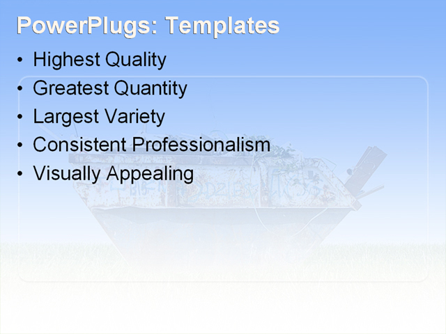 PowerPoint Template - waste, blue, green - Print Slide