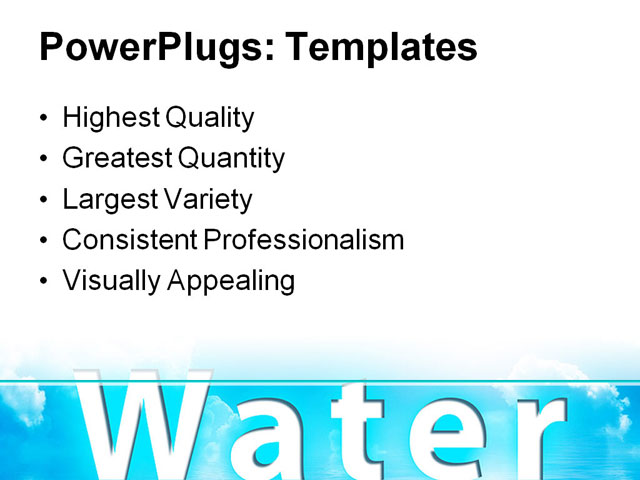 PowerPoint Template - water, abstract, air - Print Slide