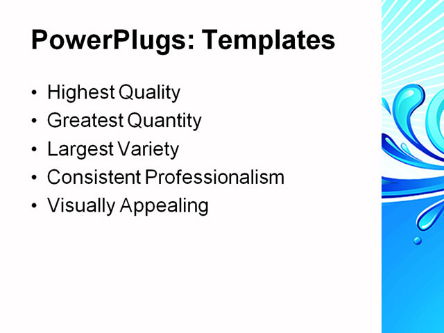 PowerPoint Template - wave, abstract, background - Print Slide