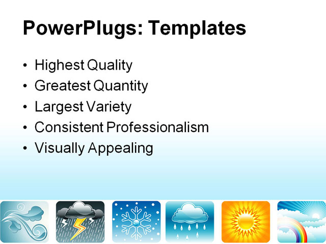 PowerPoint Template - weather and climate, abstract, banner - Print Slide