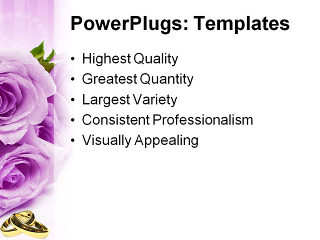 PowerPoint Template - announcement, bouquet, bow - Print Slide