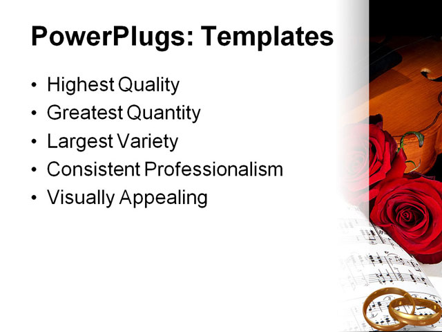 PowerPoint Template - march of love, anniversary, bridal - Print Slide