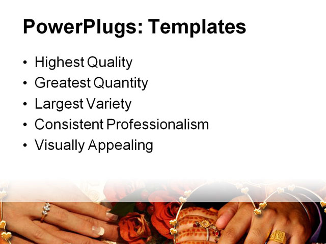 PowerPoint Template - new wedding rings, bodice, bridal gown - Print Slide