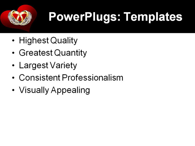 PowerPoint Template - gold vector, wedding rings, diamonds - Print Slide