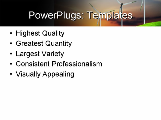 PowerPoint Template - environment, wind power, nature - Print Slide