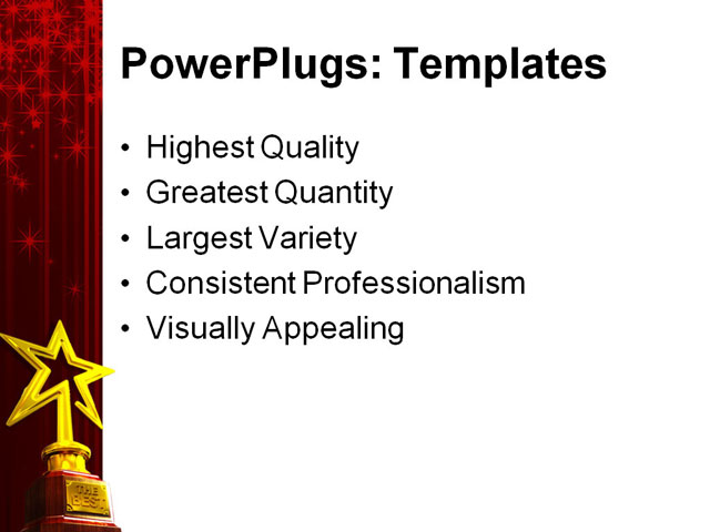 PowerPoint Template - star award, award, best - Print Slide