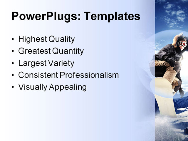 PowerPoint Template - winter, sport, active - Print Slide