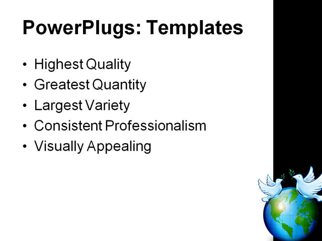 PowerPoint Template - world peace, america, asia - Print Slide